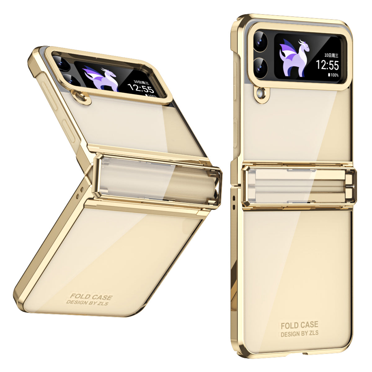 For Samsung Galaxy Z Flip4 5G Shockproof Hard PC Phone Case Electroplating Clear Cover For Samsung Galaxy Z Flip4 5G Shockproof Hard PC Phone Case Electroplating Clear Cover